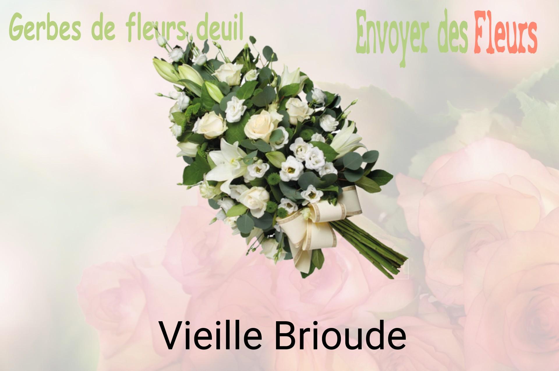 Gerbe de fleurs de deuil livrée à Vieille-Brioude